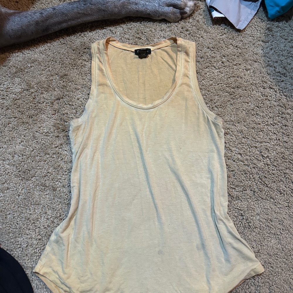 Rue21 Cream Fitted Tank Top